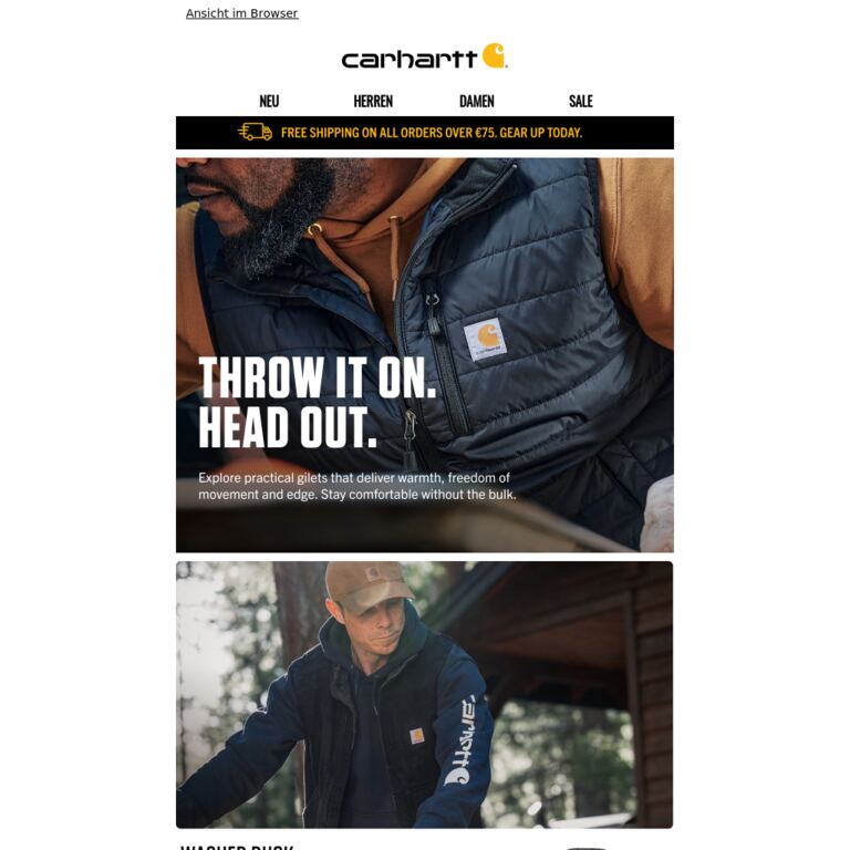 Keep your core warm - newsletter screenshot
