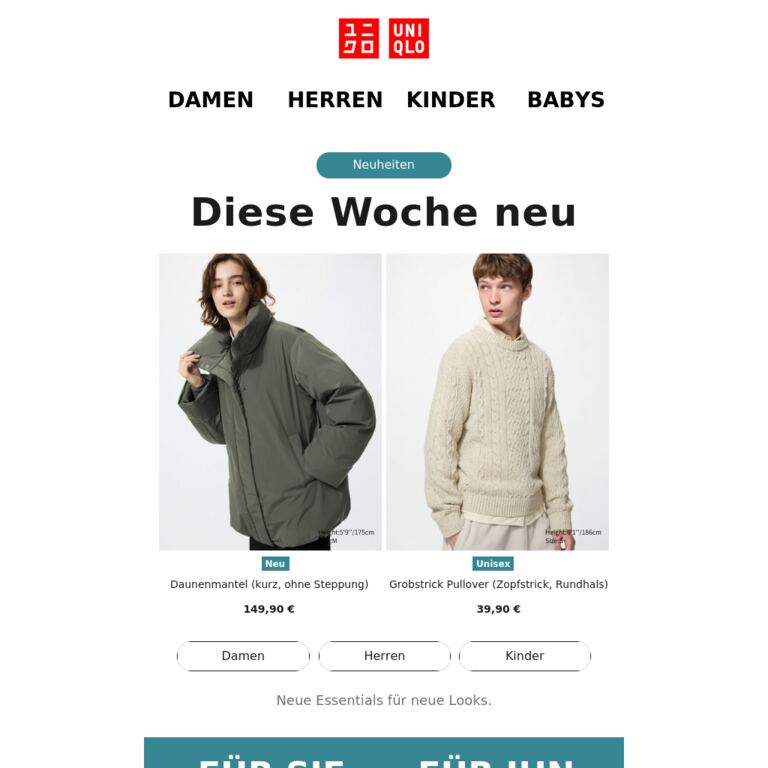 Diese Woche neu - newsletter screenshot