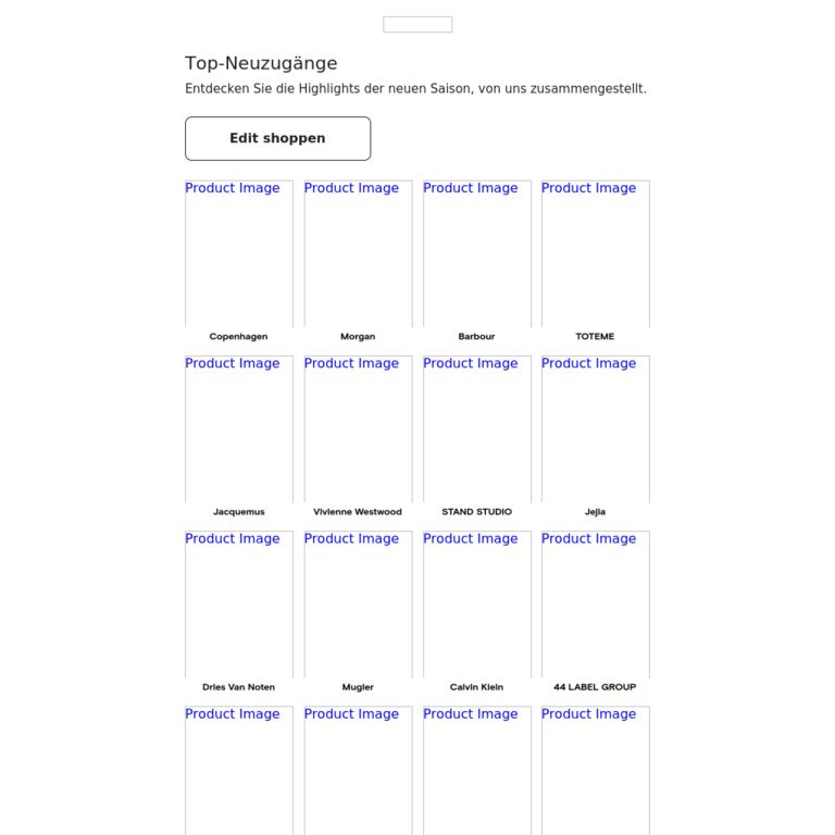 Unser Edit für die neue Saison - newsletter screenshot