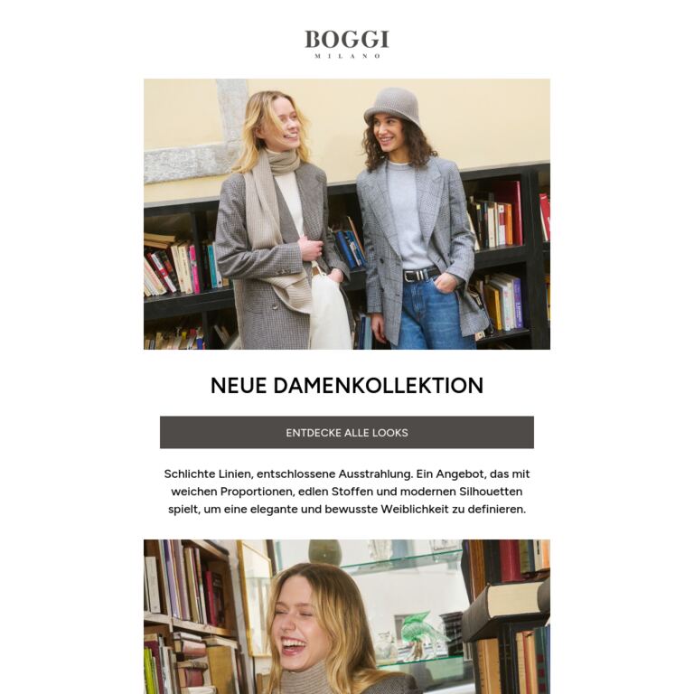 Die neue Damenkollektion ist da! - newsletter screenshot