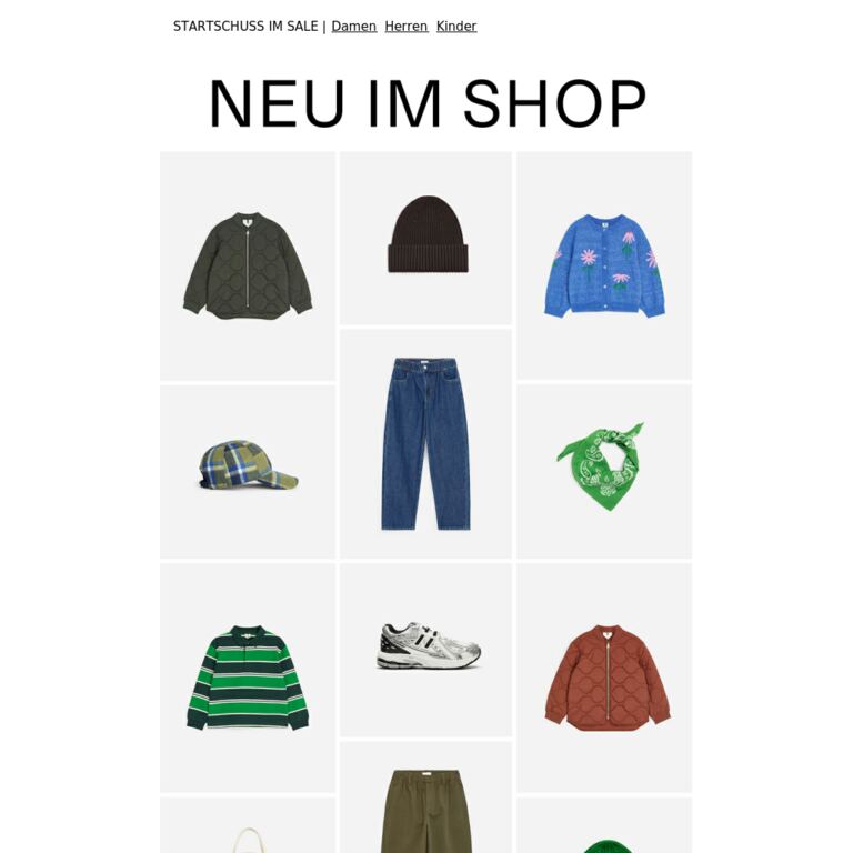 Neuheiten für die Kleinen - newsletter screenshot