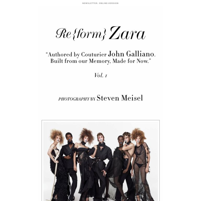 Re{form} Zara. Vol. 1 - newsletter screenshot