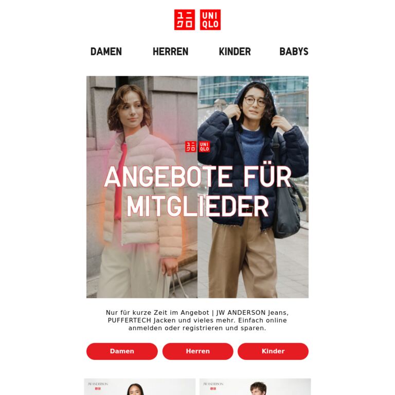Exklusiv für Mitglieder - newsletter screenshot