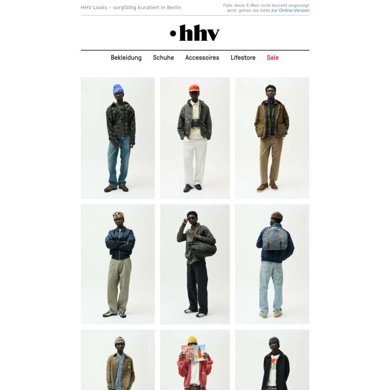 Die HHV Looks für Oktober sind da - newsletter screenshot