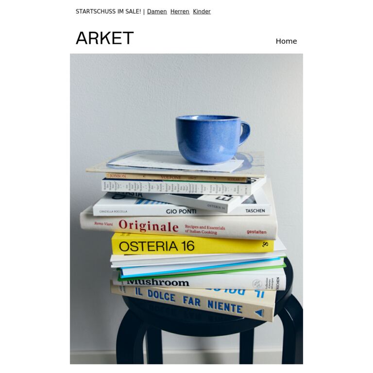 Lust auf eine neue Tasse? - newsletter screenshot