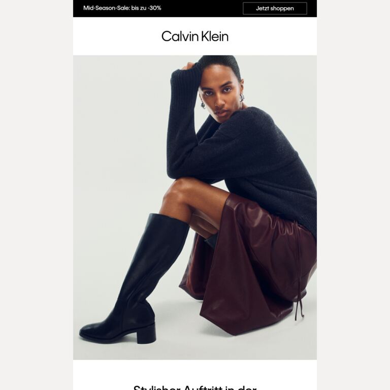 Herbstneuheiten: Stiefel - newsletter screenshot