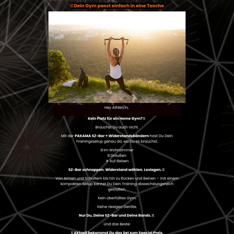 👀 Kein Platz für ein Home Gym? - newsletter screenshot