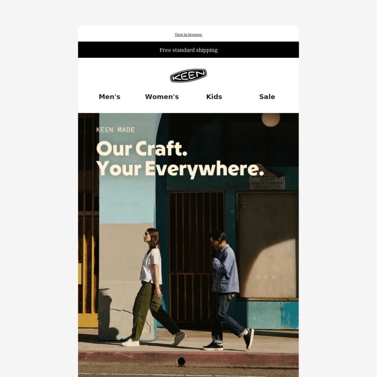 Introducing KEEN Made - newsletter screenshot