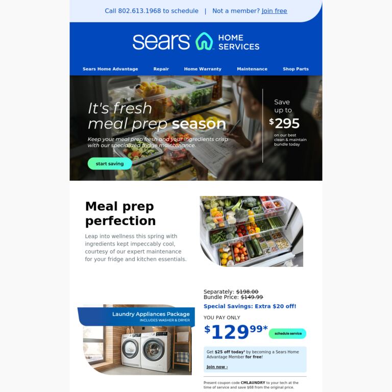 Freshness starts with your fridge - newsletter screenshot