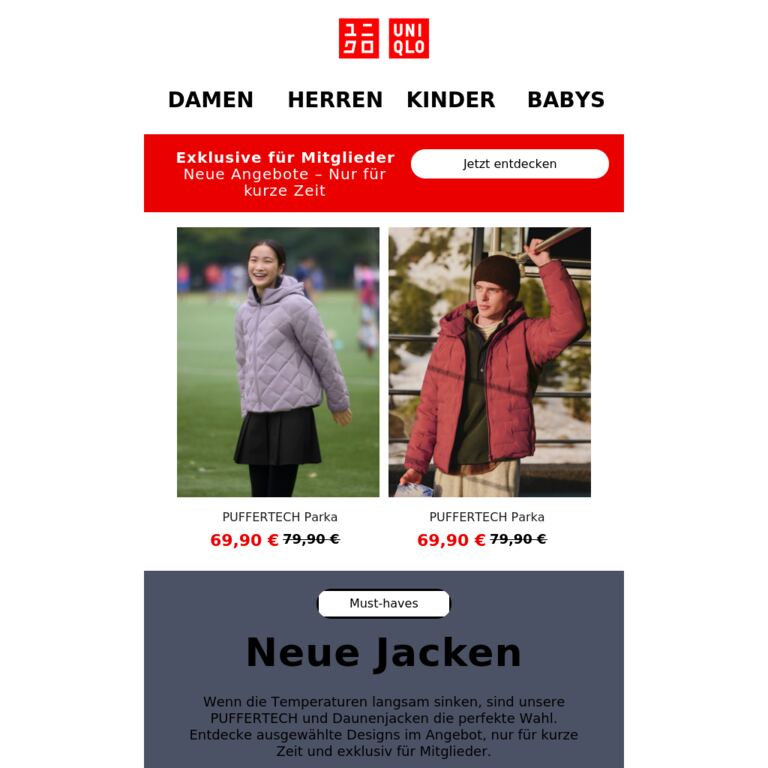 Spare auf PUFFERTECH & mehr - newsletter screenshot