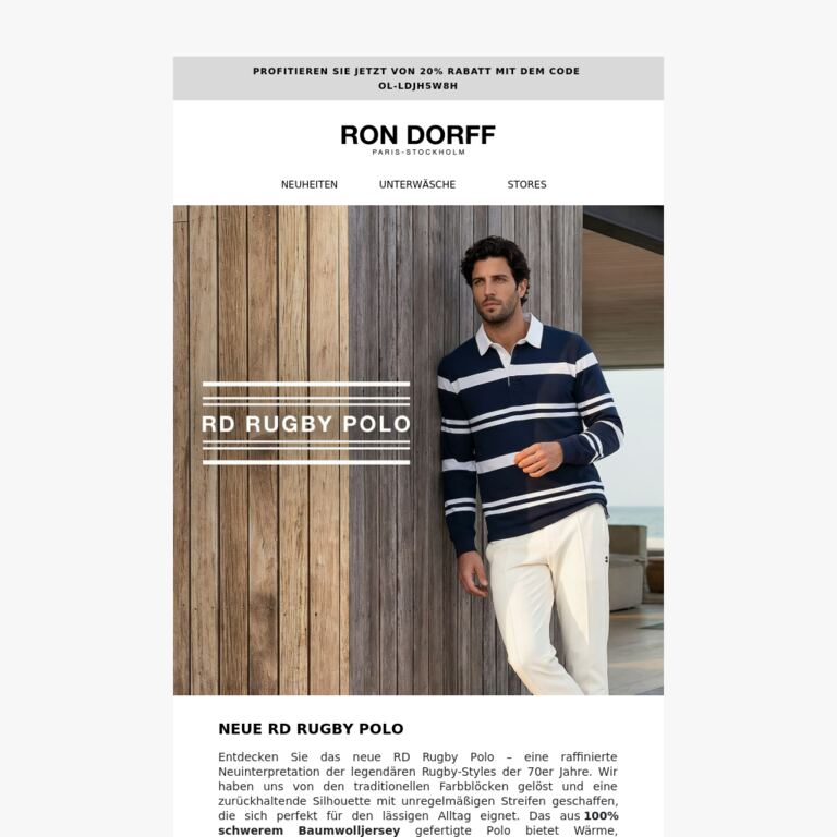RD Rugby Polo - newsletter screenshot