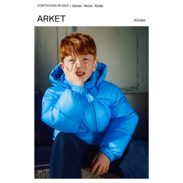 Wärme und cooler Look - newsletter screenshot