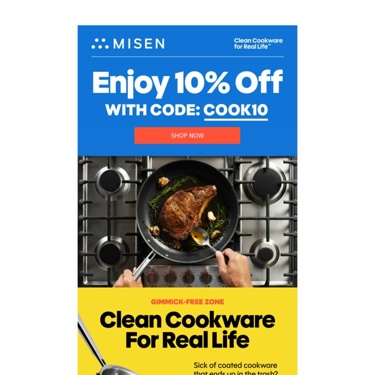 Welcome | Your 10% Code is Inside - newsletter screenshot