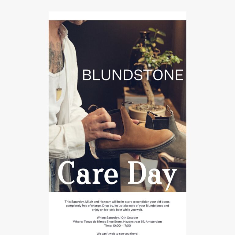 Blundstone Care Day 2026! 🥾 - newsletter screenshot