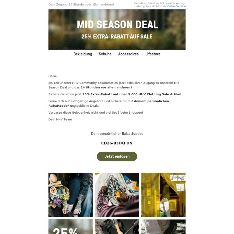 Mid Season Deal: Exklusiver Pre-Access. Sei unter den Ersten! - newsletter screenshot