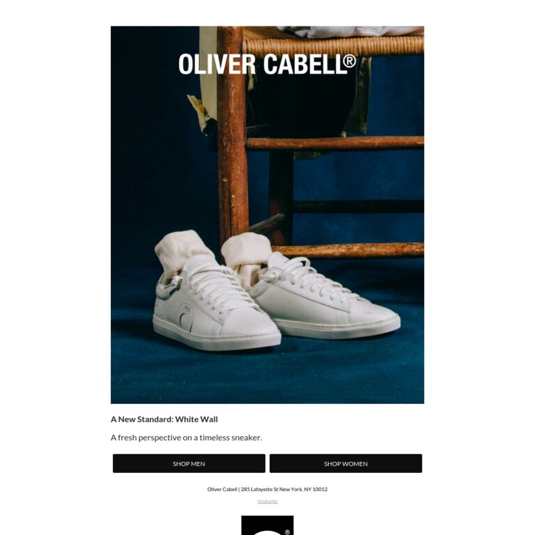 A New Standard: White Wall - newsletter screenshot