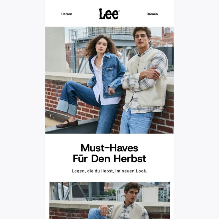 Must-haves für den Herbst - newsletter screenshot