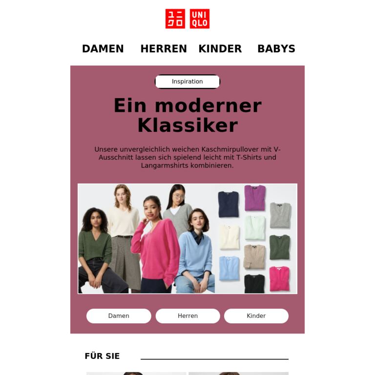 Der Look der Saison - newsletter screenshot