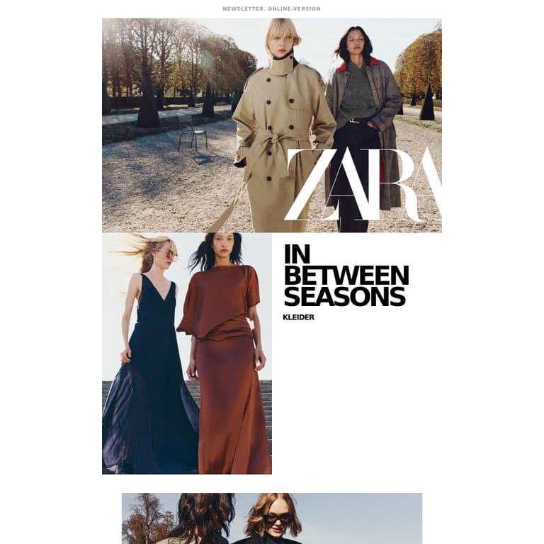 Damen | Zwischen den Jahreszeiten - newsletter screenshot