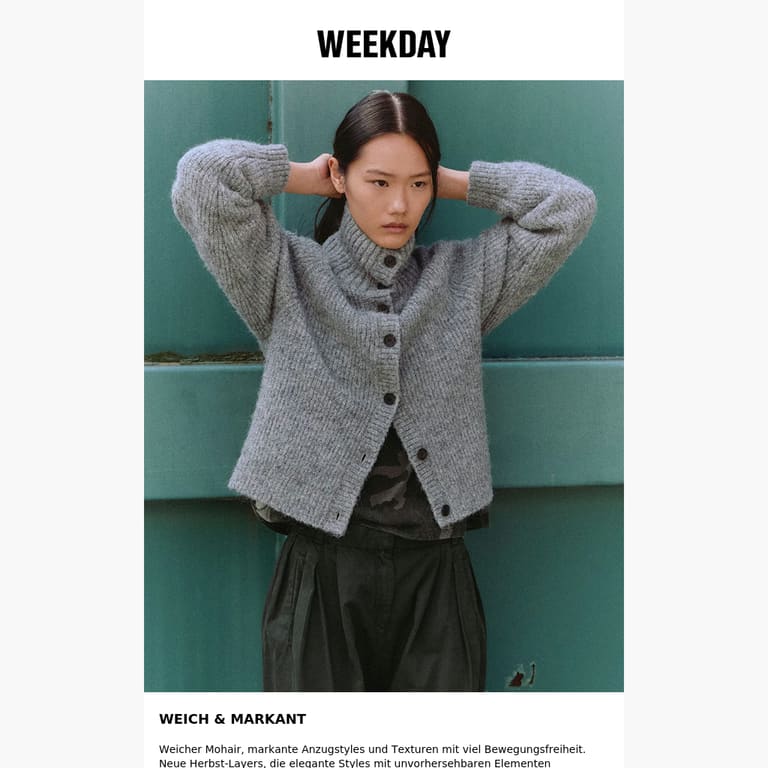Herbstneuheiten: Hosen & Strick - newsletter screenshot
