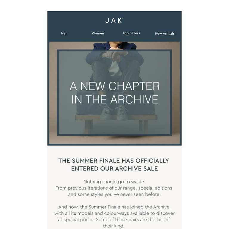 A new chapter in the Archive Sale. - newsletter screenshot