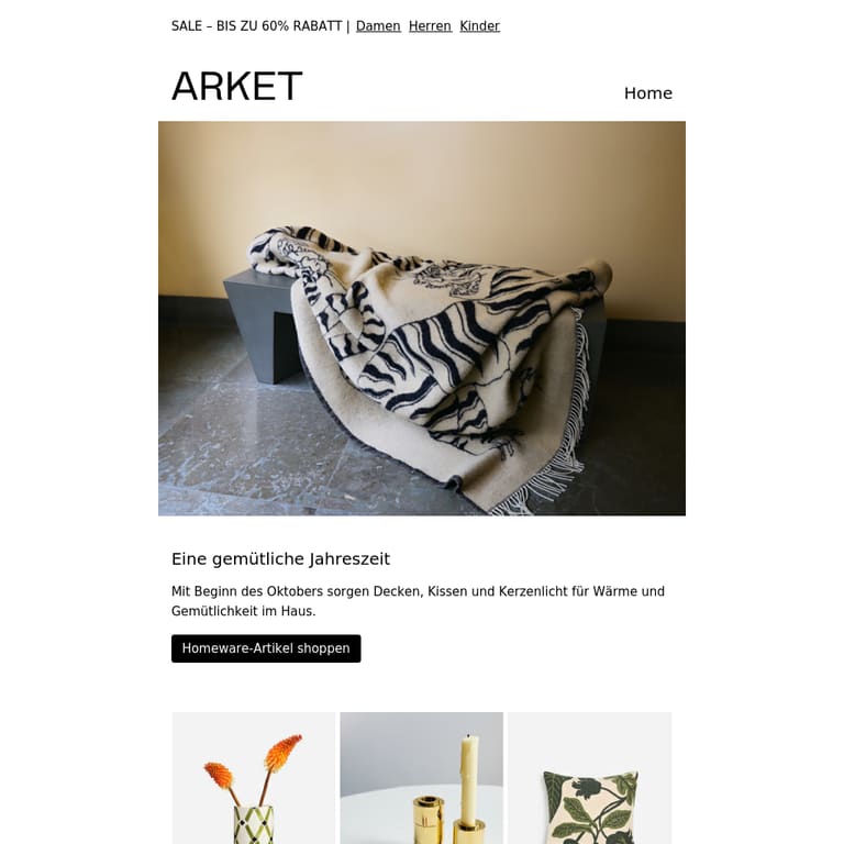 Unsere Lieblingsdetails für die gemütliche Jahreszeit - newsletter screenshot