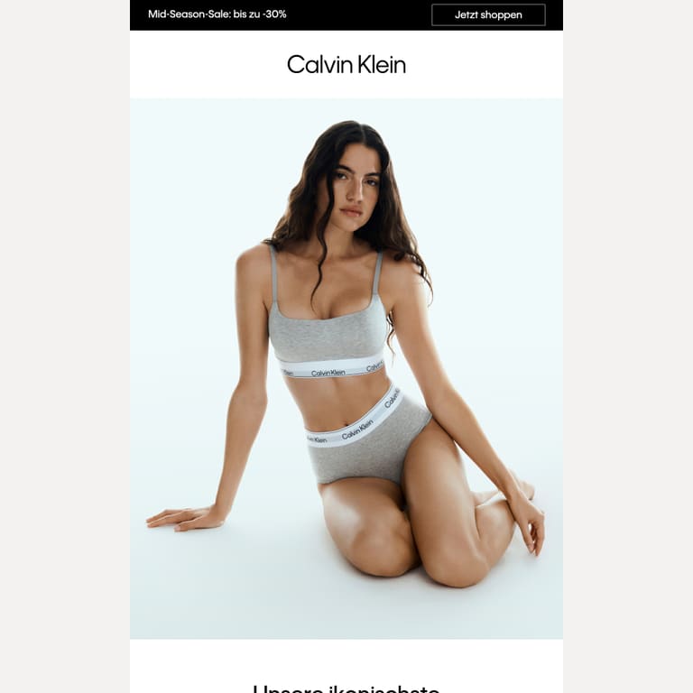 Unsere ikonischste Underwear - newsletter screenshot
