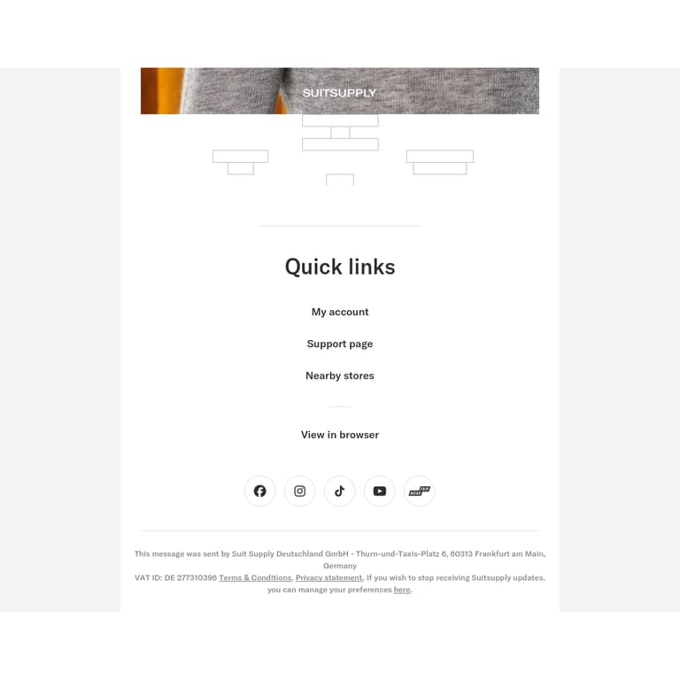 Cut Wide. Worn Tailored - newsletter screenshot