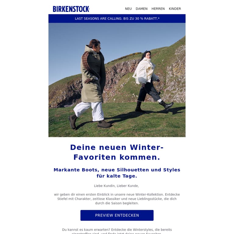 Winter kann kommen: Unsere neuen Styles im Preview - newsletter screenshot