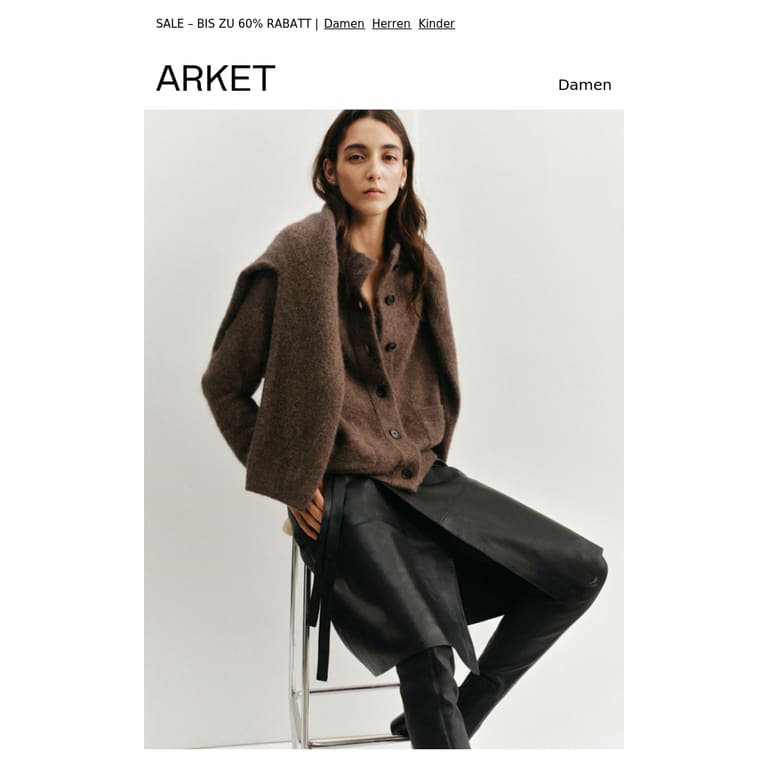 Comeback der Saison: Der Pullover aus Alpakawolle und Wolle - newsletter screenshot