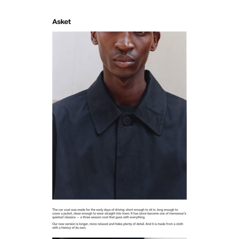 In focus: The Car Coat - newsletter screenshot