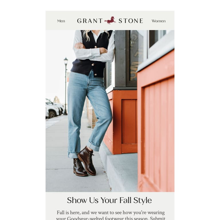 Show Us Your Fall Style - newsletter screenshot