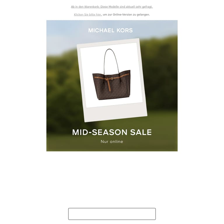 Mid-Season Sale: angesagte Handtaschen und Schuhe - newsletter screenshot