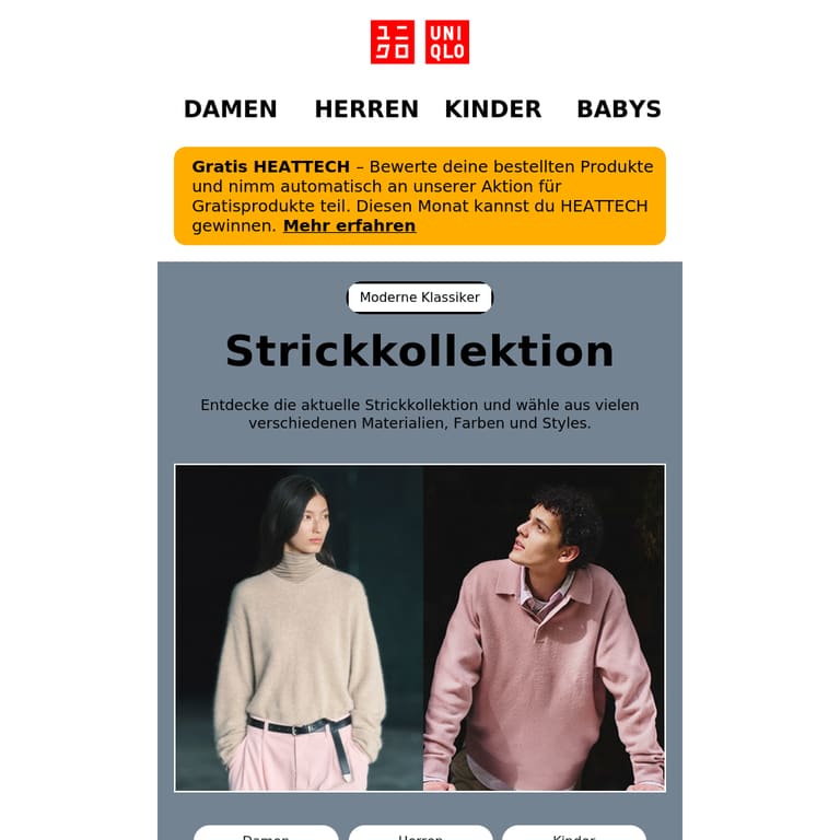 „Ein noch weicheres Kaschmir“ - newsletter screenshot