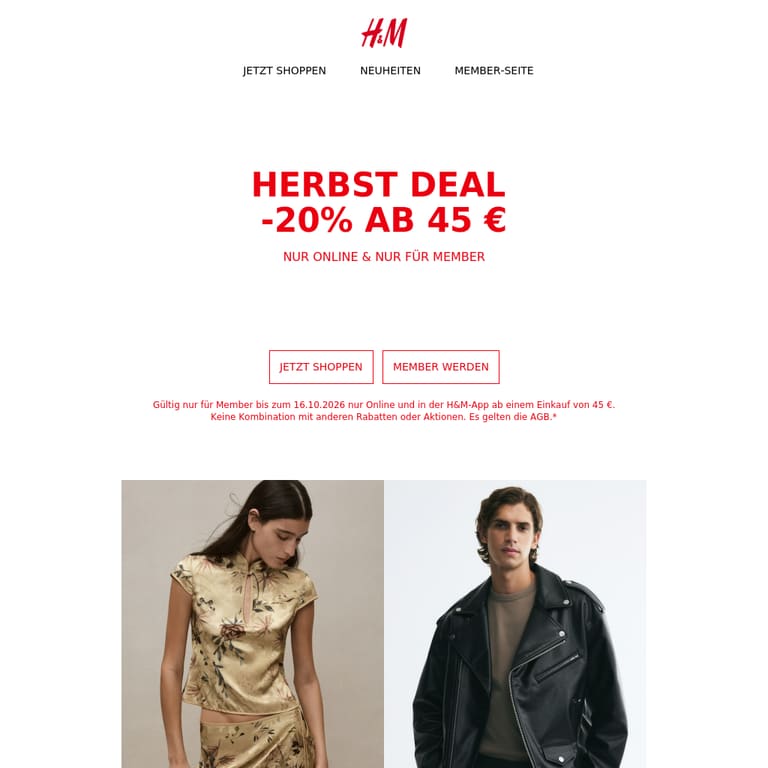 -20% | Shoppe jetzt online - newsletter screenshot