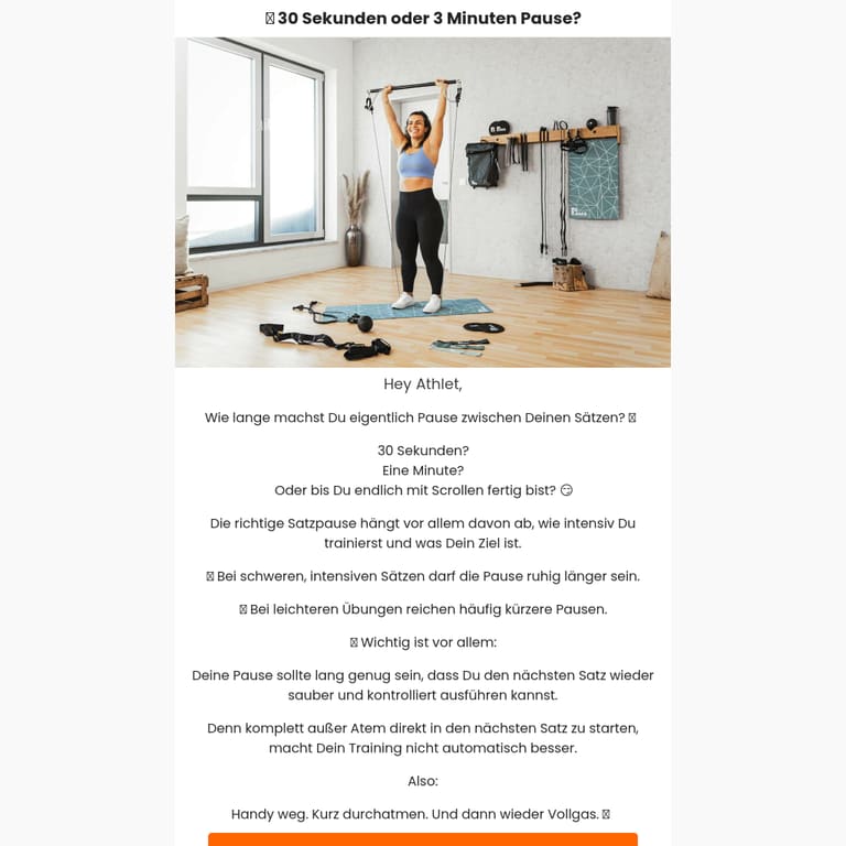 ⏱️ 30 Sekunden oder 3 Minuten Pause? - newsletter screenshot