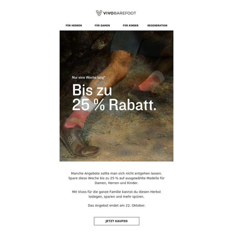 25% Rabatt auf ausgewählte Modelle - newsletter screenshot