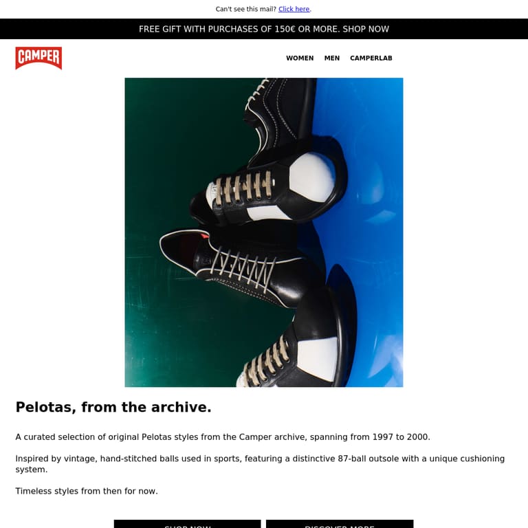 New: Pelotas Archive Capsule - newsletter screenshot