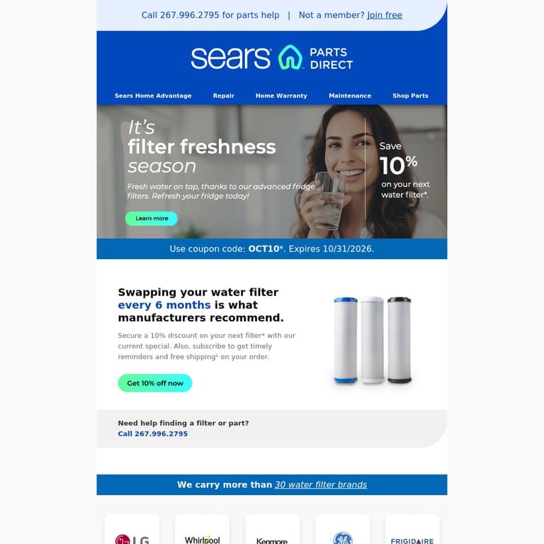 Hydrate healthier, save smarter (10% off ends soon) - newsletter screenshot