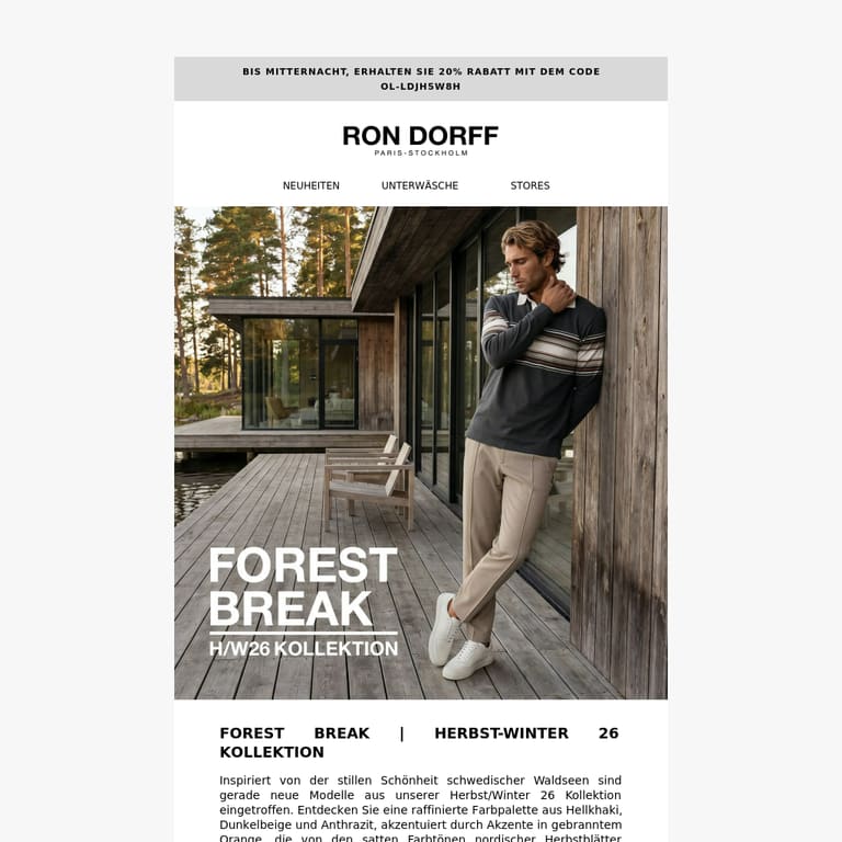 Forest Break - newsletter screenshot
