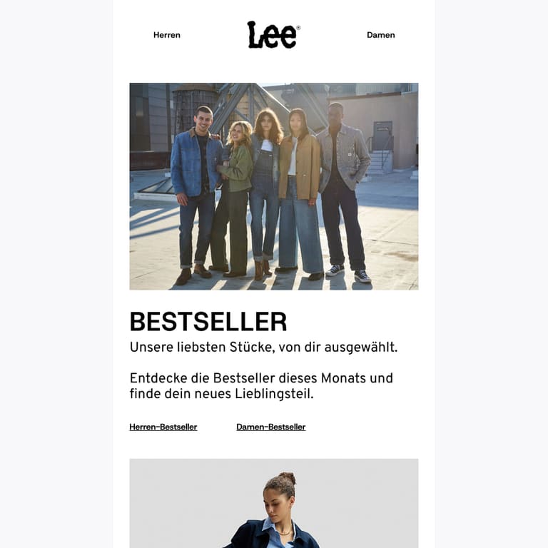 Bestseller aus unserer neuen Kollektion! - newsletter screenshot