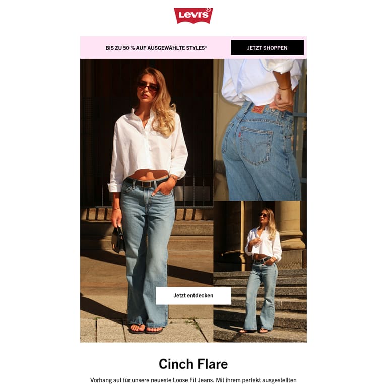 Achtung: Neue Jeans - newsletter screenshot