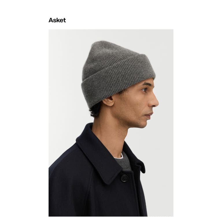 Now in: The Virgin Cashmere Beanie - newsletter screenshot