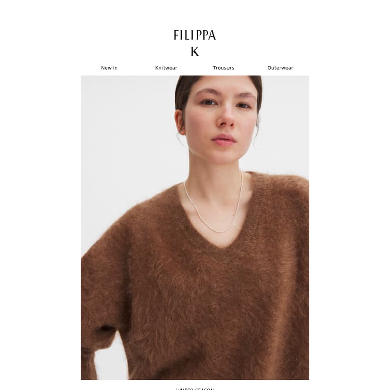 New In: Autumn Knitwear - newsletter screenshot
