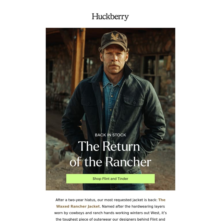 Our Most Requested USA-Made Jacket Is Back - newsletter screenshot