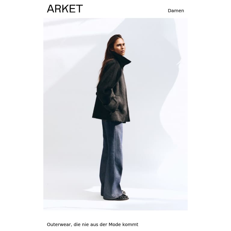 Outerwear, die nie aus der Mode kommt - newsletter screenshot