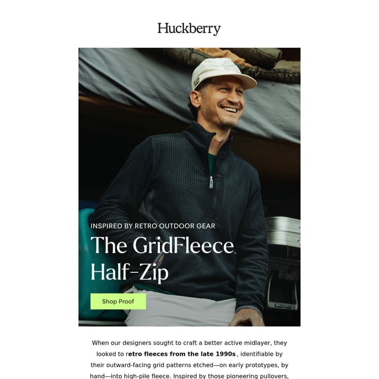 Keeps You Warm. Won’t Weigh You Down. - newsletter screenshot
