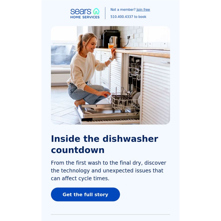 What's taking your dishwasher so long - newsletter screenshot