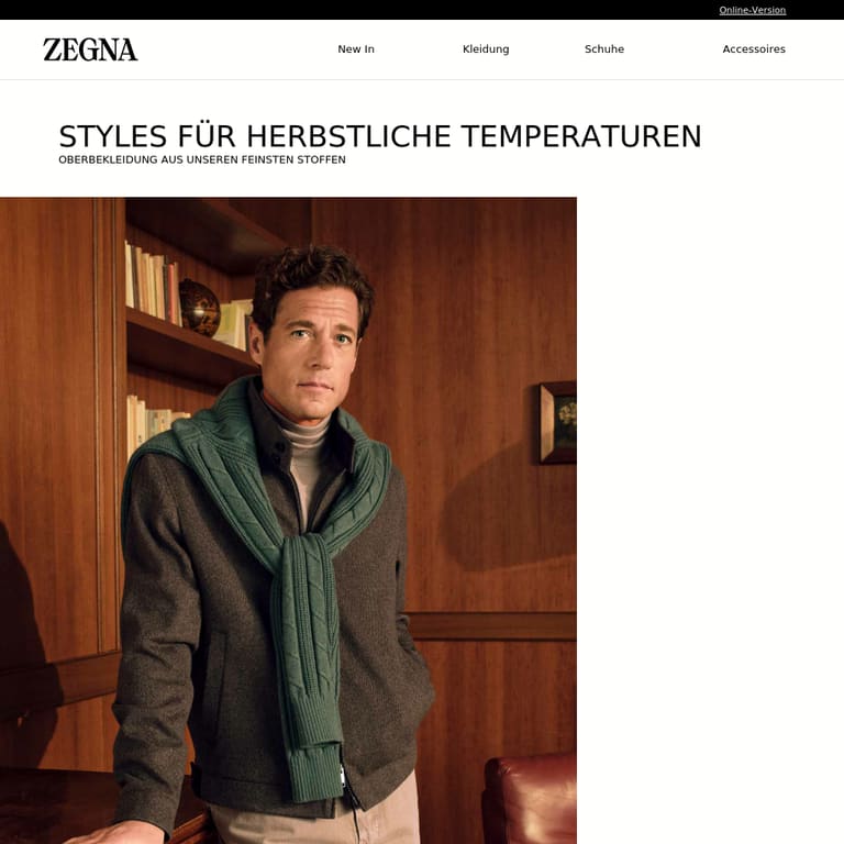 Oberbekleidung für herbstliche Temperaturen - newsletter screenshot