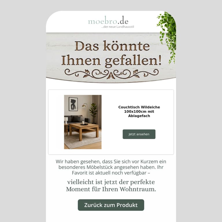 Ihr Favorit wartet noch auf Sie! - newsletter screenshot